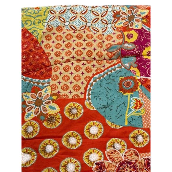 Levtex Baby Zahara Padded Comforter Elephant Quilt Colorful Crib Bedding Nursery - Picture 12 of 12